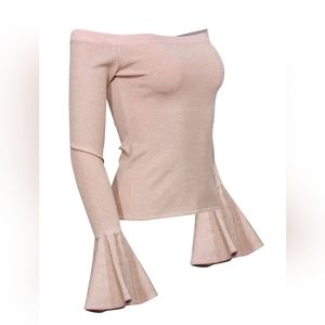 Caroline Constas off the shoulder bell sleeve blouse